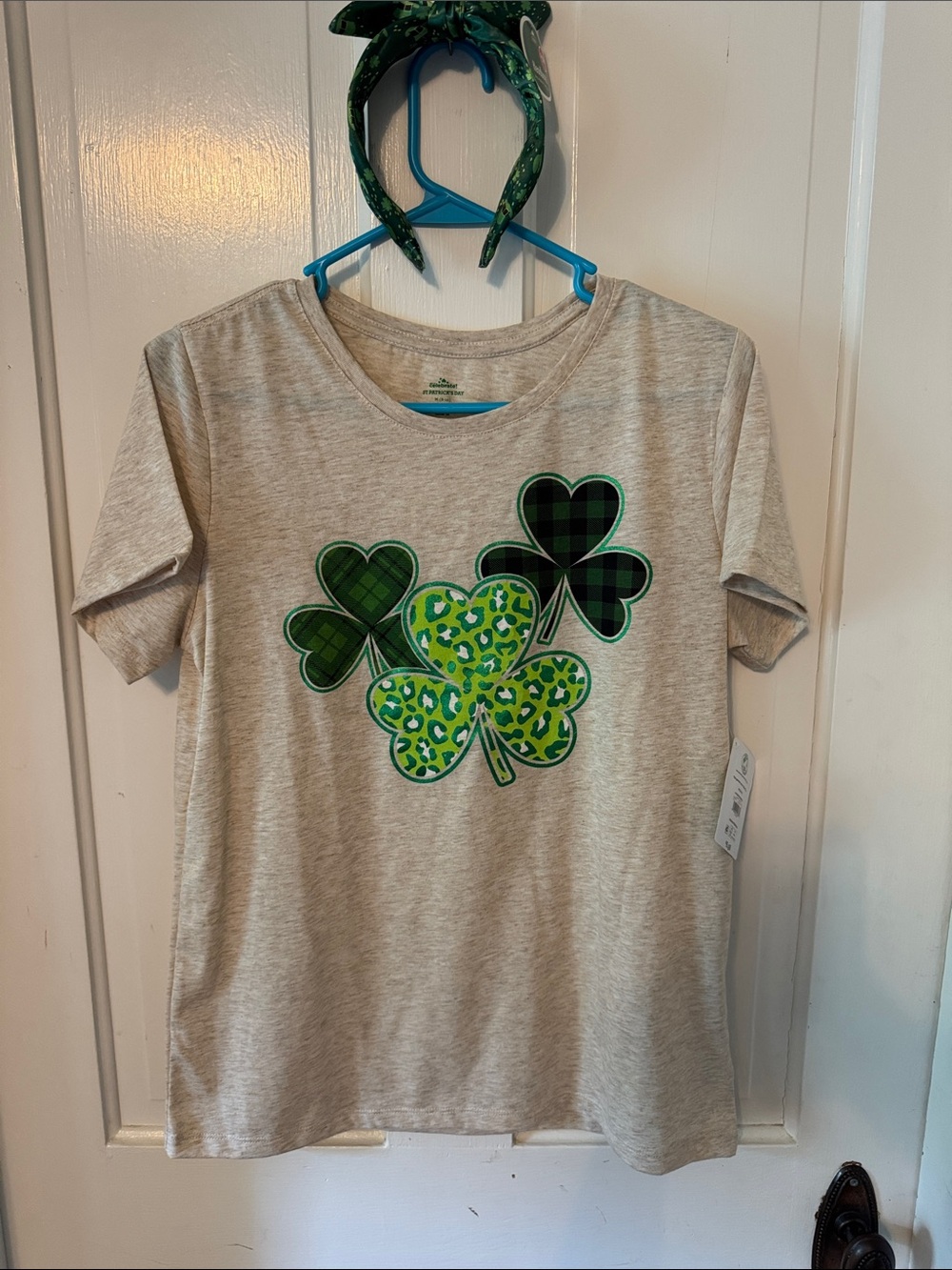 Green Clover Graphic Tee & Headband